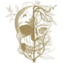 Skull Spring Stitching Pattern | Gothic Embroidery