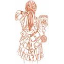 Stranger girl embroidery design - Embroidery Design