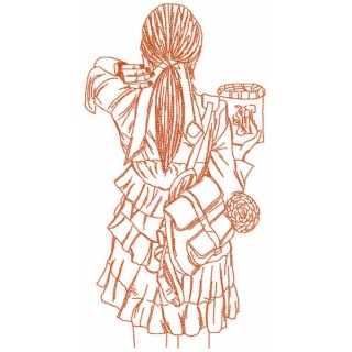 Stranger girl embroidery design - Embroidery Design