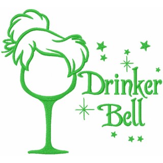 Drinkerbell embroidery design - Embroidery Design