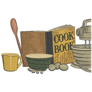 Cooking set embroidery design - Embroidery Design