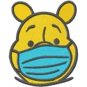 Winnie in Mask Stitching Pattern for Kids' Projects