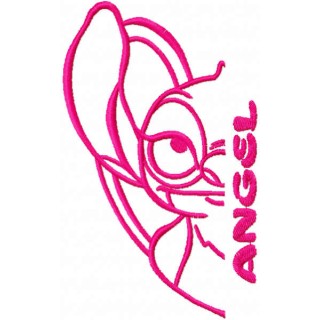 Angel side one colored embroidery design - Embroidery Design