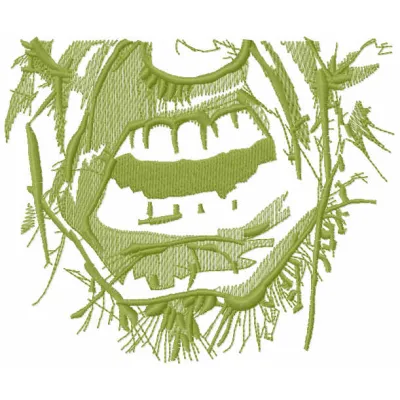 Hulk Face Mask Stitching Pattern for Costume Crafters