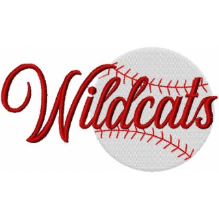 Wildcats baseball logo embroidery design - Embroidery Design