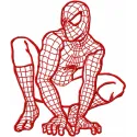 Spider-Man Attack Stitching Pattern | One Color Design