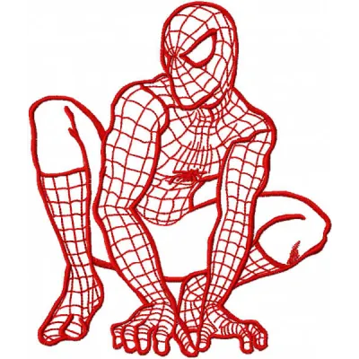 Spider-Man Attack Stitching Pattern | One Color Design