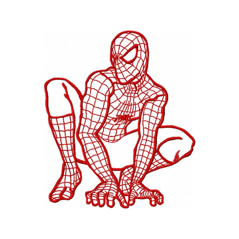 Spider-Man Attack Stitching Pattern | One Color Design