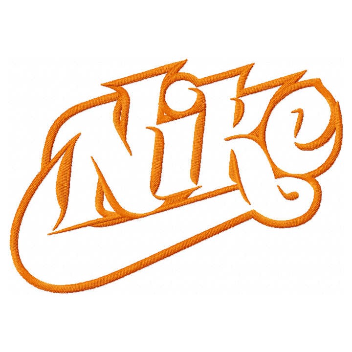 Nike modern one colored logo embroidery design - Embroidery Design