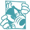 Goofy Peeking Window Stitching Pattern | Fun Disney Design