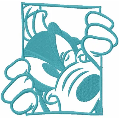 Goofy Peeking Window Stitching Pattern | Fun Disney Design