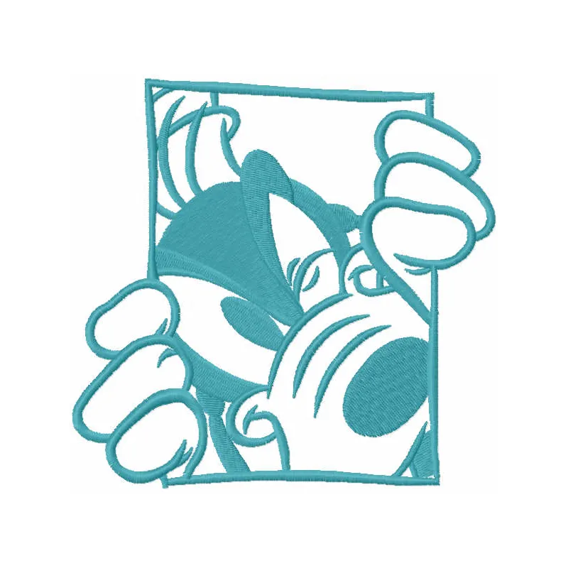 Goofy Peeking Window Stitching Pattern | Fun Disney Design