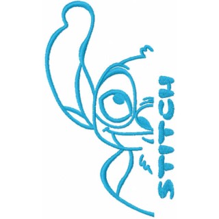 Stitch side one colored embroidery design - Embroidery Design