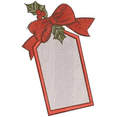 Christmas Red Label Stitching Pattern for Holiday Crafts