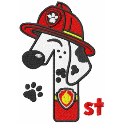 Marshall Paw Patrol Stitching Pattern for Kids