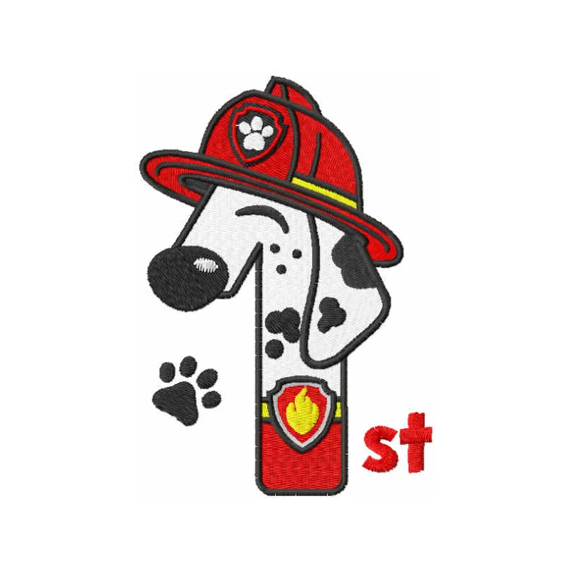 Marshall Paw Patrol Stitching Pattern for Kids
