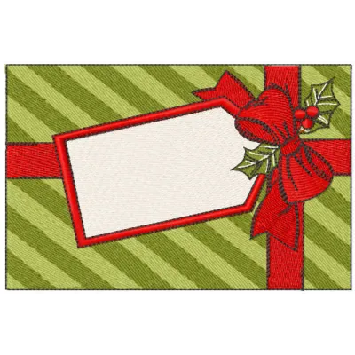 Christmas Box with Label Stitching Pattern