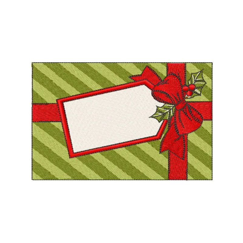 Christmas Box with Label Stitching Pattern