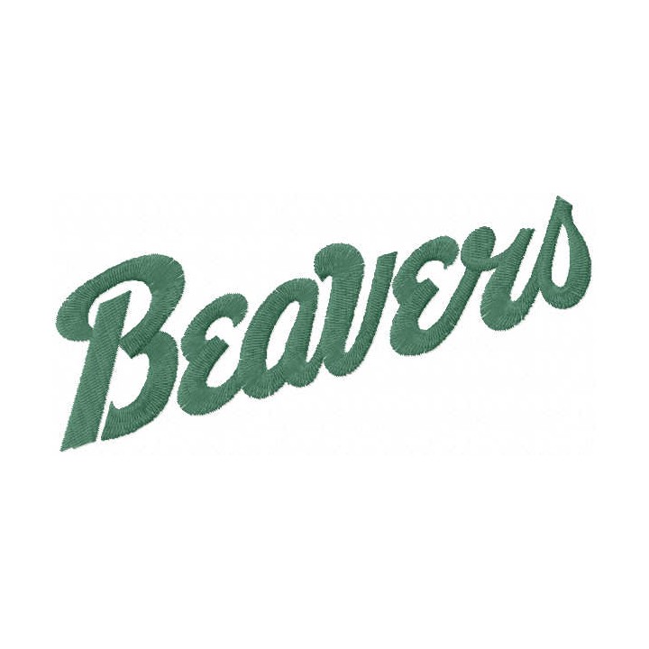 Bemidji State Beavers wordmark logo embroidery design - Embroidery Design