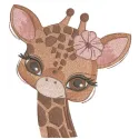 Charming Baby Giraffe Embroidery Design for Kids