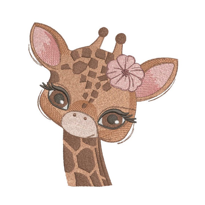 Baby giraffe embroidery design - Embroidery Design