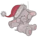 Festive Elephant Stitching Pattern for Holiday Crafts