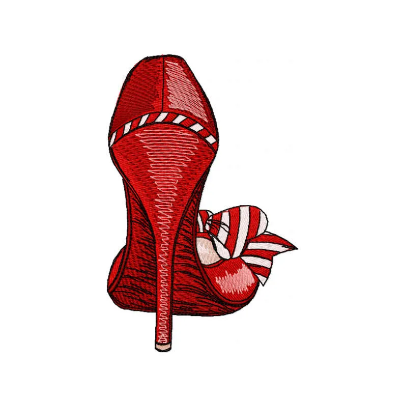 Red high heel embroidery design - Embroidery Design