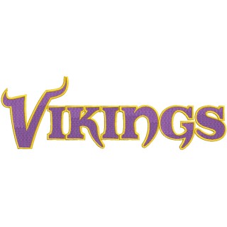 Minnesota Vikings Wordmark Logo embroidery design - Embroidery Design