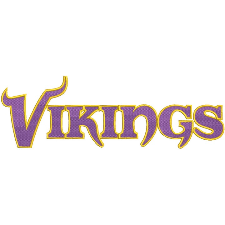 Minnesota Vikings Wordmark Logo embroidery design - Embroidery Design