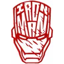 Iron Man Helmet Stitching Pattern for Superhero Fans