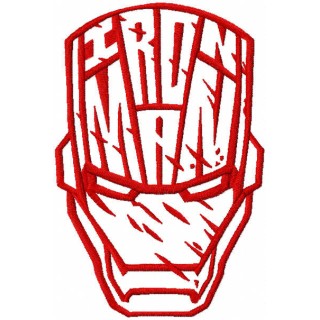 Iron Man stylish helmet embroidery design - Embroidery Design