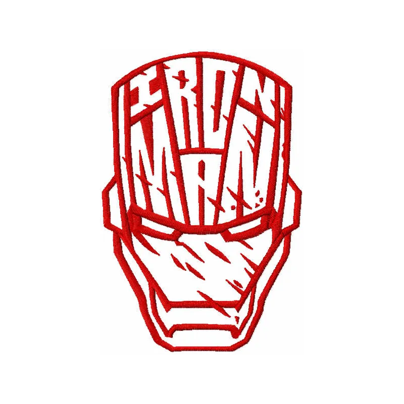 Iron Man Helmet Stitching Pattern for Superhero Fans