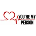 You're My Person Slogan Stitching Pattern