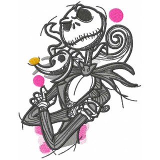 Jack and spooky embroidery design - Embroidery Design