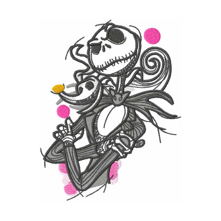 Jack and spooky embroidery design - Embroidery Design