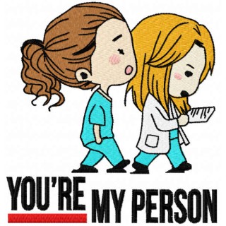 You're my person small variant embroidery design - Embroidery Design