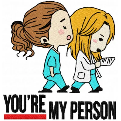 You're My Person Stitching Pattern | Movie-Inspired Design