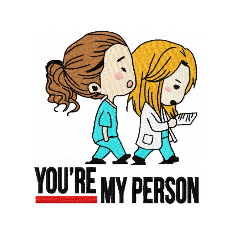 You're My Person Stitching Pattern | Movie-Inspired Design