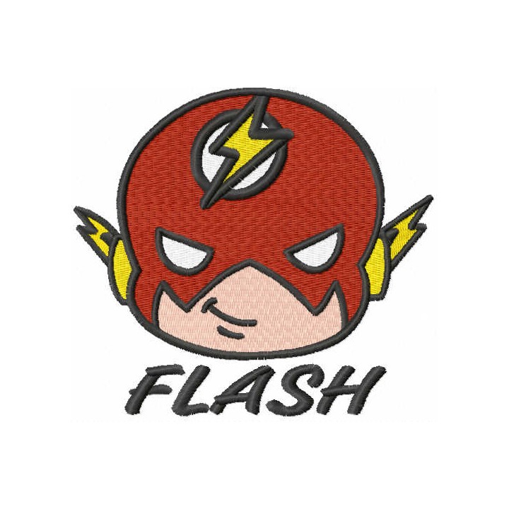 Baby Flash head embroidery design - Embroidery Design