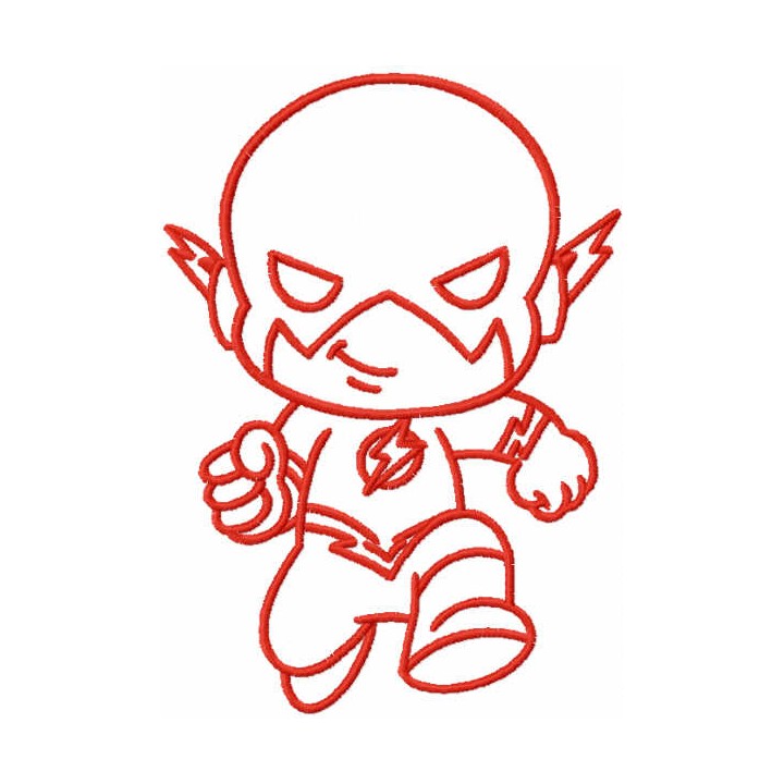 Baby flash one colored embroidery design - Embroidery Design