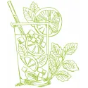 Spring Margarita Stitching Pattern for Kitchen Decor