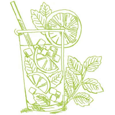 Spring Margarita Stitching Pattern for Kitchen Decor