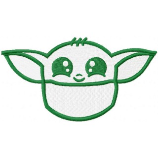 Yoda pocket embroidery design - Embroidery Design