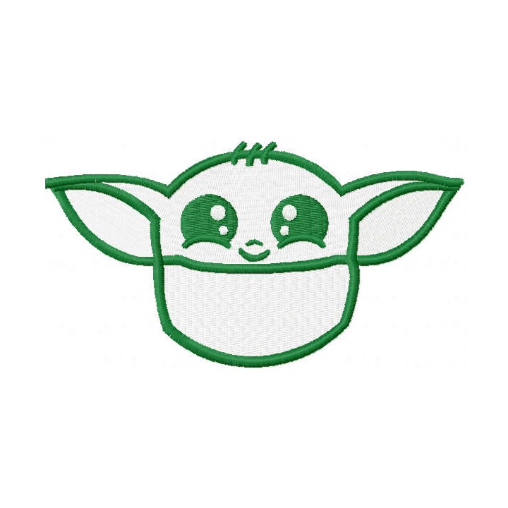 Yoda pocket embroidery design - Embroidery Design