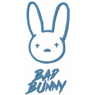 Bad bunny full logo embroidery design - Embroidery Design