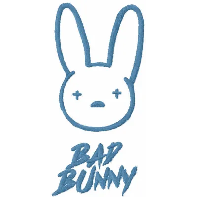 Bad Bunny Logo Stitching Pattern for Fans