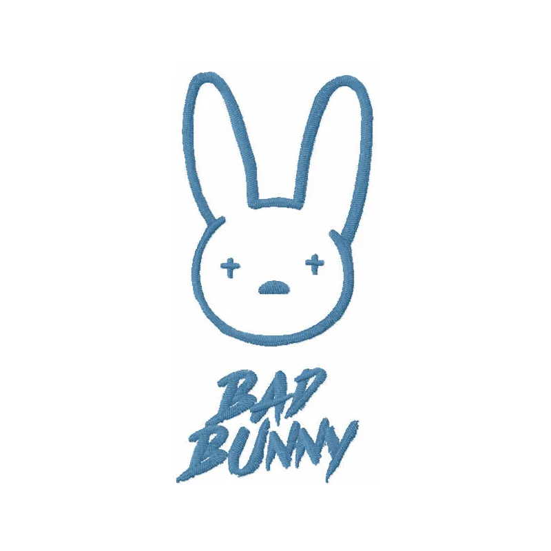 Bad Bunny Logo Stitching Pattern for Fans