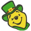 St patrick pooh embroidery design - Embroidery Design