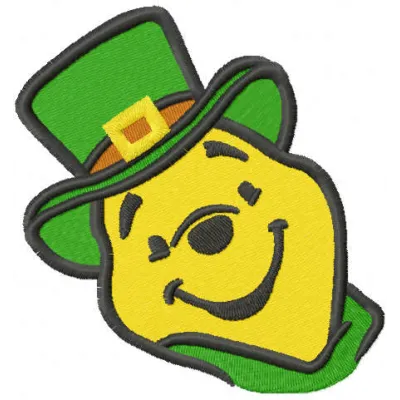 St patrick pooh embroidery design - Embroidery Design