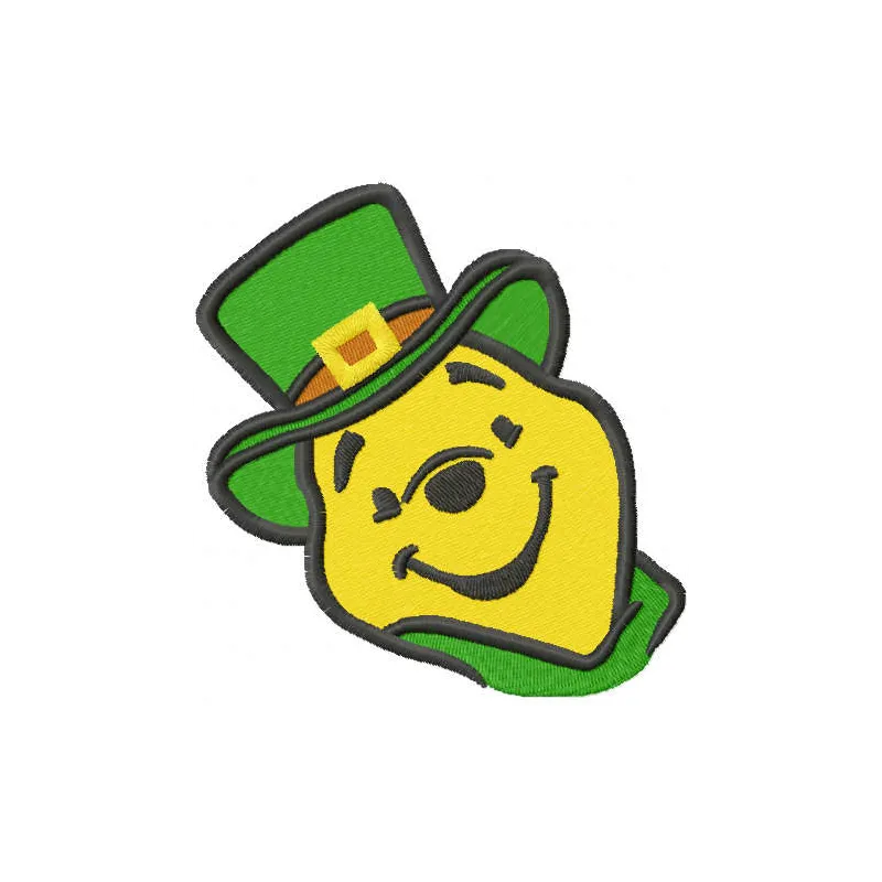 St patrick pooh embroidery design - Embroidery Design